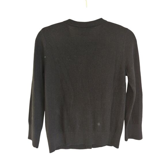 Kate Spade Night Sky Black Wool Rhinestone Cardigan - Small - Picture 4 of 5